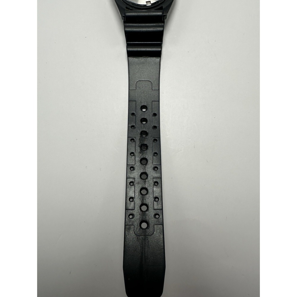 Gruen GR4684 Green Dial New Battery 34MM 8.25" Black Rubber Band Rare Diver C42 - Picture 8 of 12